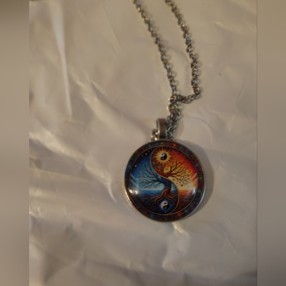 Colorful Yin Yang Pendant Necklace - Picture 4 of 9